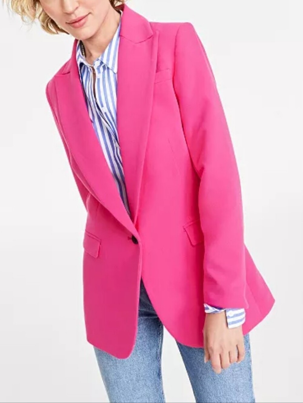 On 34th Boyfriend Pink Blazer